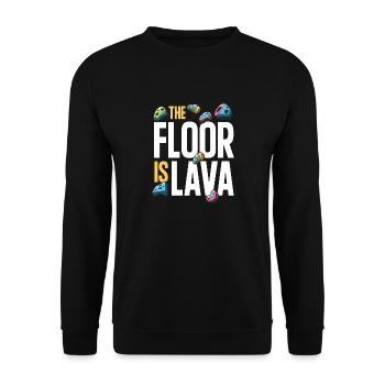 The ground is lava bouldering - Unisex Sweatshirt - black - Front - Alina (178cm) & Michal (187cm)