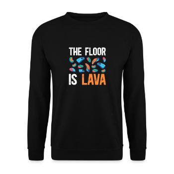 The ground is lava bouldering - Unisex Sweatshirt - black - Front - Alina (178cm) & Michal (187cm)