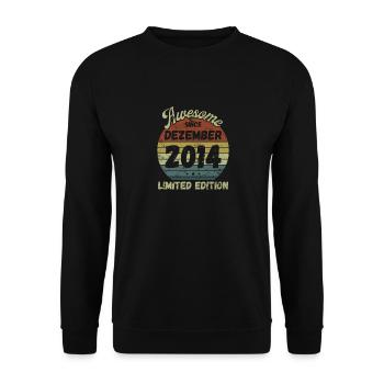 Awesome since December 2014 - Geburtstag - Unisex Pullover - Schwarz - Vorne - Alina (178cm) & Michal (187cm)