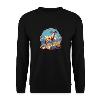 Antilope antilope antilope ouverte - Sweat-shirt Unisexe - noir - Devant - Alina (178cm) & Michal (187cm)