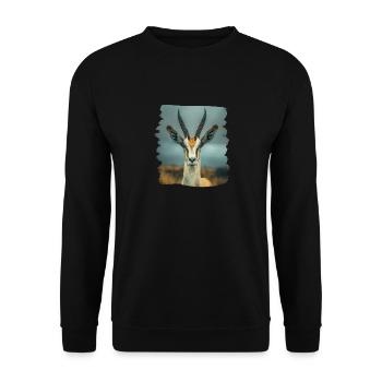 Antilope antilope antilope ouverte - Sweat-shirt Unisexe - noir - Devant - Alina (178cm) & Michal (187cm)