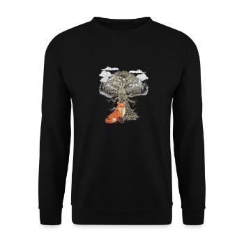 Fox, Foxes, Forest Animals, Mountains, Nature, Wildlife - Unisex Sweatshirt - black - Front - Alina (178cm) & Michal (187cm)