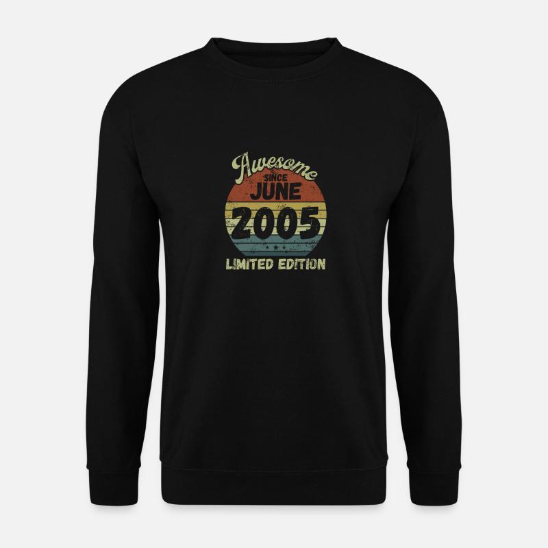 Awesome since June 2005 - Birthday - Unisex Sweatshirt - black