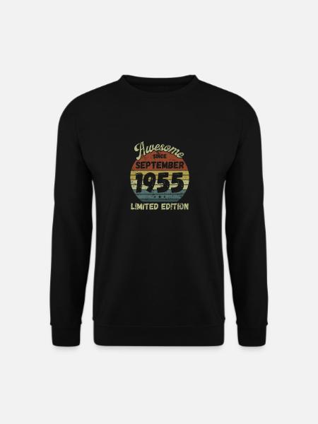 Awesome since September 1955 - Birthday - Unisex Sweatshirt - black