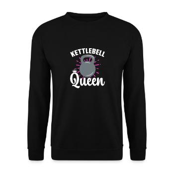 Kettlebell Workout Entraînement de fitness - Sweat-shirt Unisexe - noir - Devant - Alina (178cm) & Michal (187cm)
