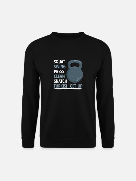 Kettlebell Workout Fitness Training - Unisex Sweatshirt - black