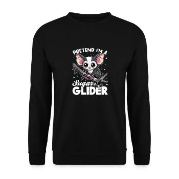 Animal Sugar Glider Prétendez que je suis un Sugar Glider - Sweat-shirt Unisexe - noir - Devant - Alina (178cm) & Michal (187cm)