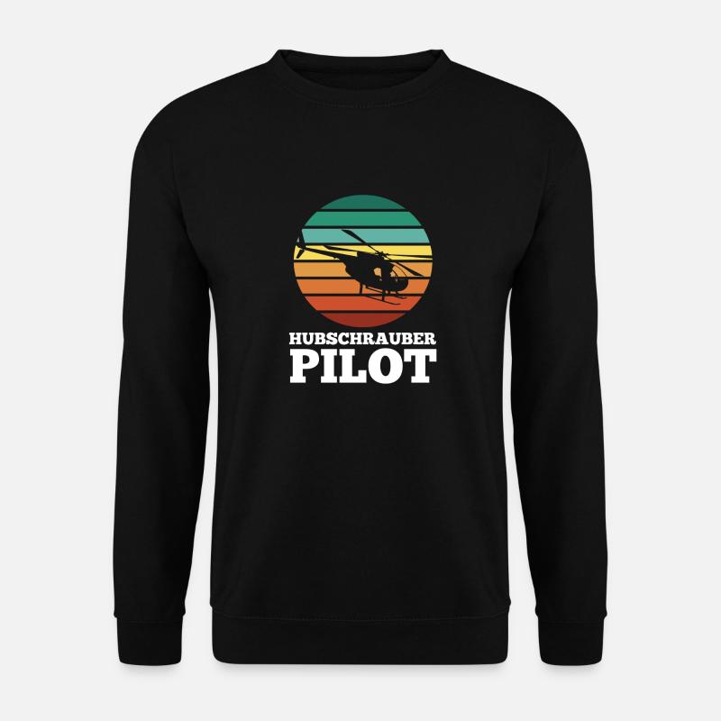 Pilot Helikopter Hubschrauber - Unisex Pullover - Schwarz