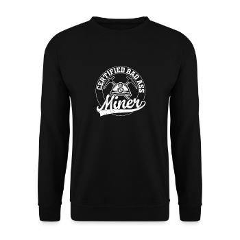 Le mineur américain au sang de charbon Mining Patriotic - Sweat-shirt Unisexe - noir - Devant - Alina (178cm) & Michal (187cm)