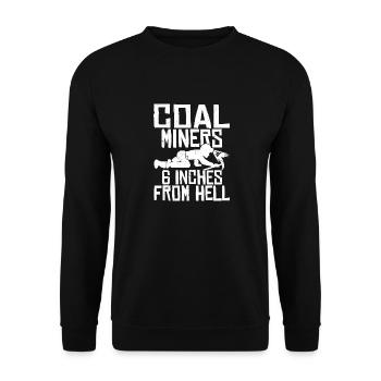 Les mineurs de charbon fabriquent la pioche minière des pères parfaits - Sweat-shirt Unisexe - noir - Devant - Alina (178cm) & Michal (187cm)