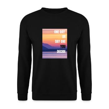 Deside - Unisex Pullover - Schwarz - Vorne - Alina (178cm) & Michal (187cm)