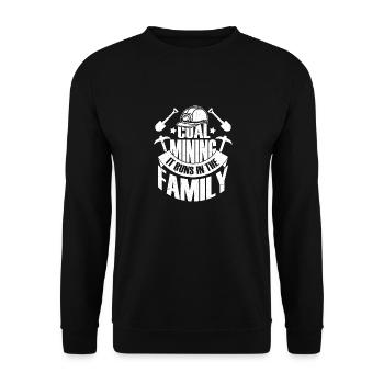 Mode d’extraction de charbon - Pioche de mineur ON - Sweat-shirt Unisexe - noir - Devant - Alina (178cm) & Michal (187cm)