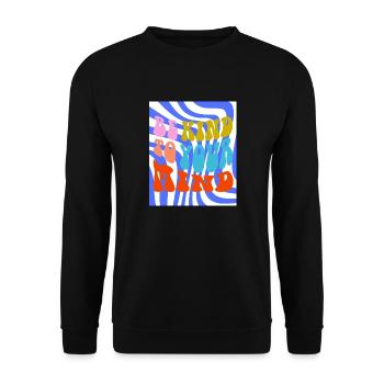 BE KIND TO YOUR MIND - Unisex Pullover - Schwarz - Vorne - Alina (178cm) & Michal (187cm)