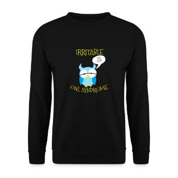 Irritable Owl Syndrome Get Lost Nocturnal Pun - Unisex Sweatshirt - black - Front - Alina (178cm) & Michal (187cm)