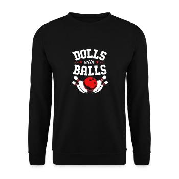 Bowling - Unisex Pullover - Schwarz - Vorne - Alina (178cm) & Michal (187cm)