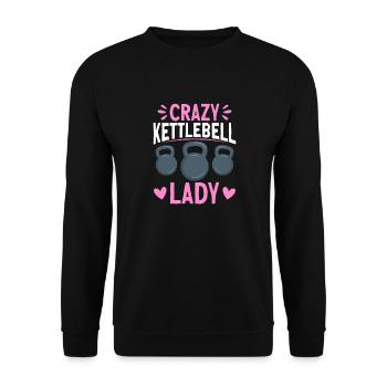 Kettlebell Workout Entraînement de fitness - Sweat-shirt Unisexe - noir - Devant - Alina (178cm) & Michal (187cm)