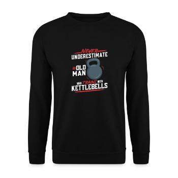 Kettlebell Workout Entraînement de fitness - Sweat-shirt Unisexe - noir - Devant - Alina (178cm) & Michal (187cm)