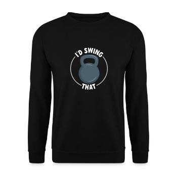 Kettlebell Workout Entraînement de fitness - Sweat-shirt Unisexe - noir - Devant - Alina (178cm) & Michal (187cm)