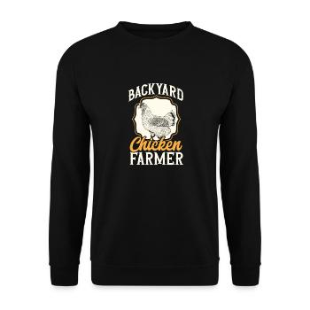 chicken breeder rooster hen backyard chickens - Unisex Sweatshirt - black - Front - Alina (178cm) & Michal (187cm)