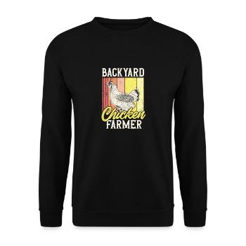 chicken breeder rooster hen backyard chickens - Unisex Sweatshirt - black - Front - Alina (178cm) & Michal (187cm)