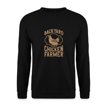 chicken breeder rooster hen backyard chickens - Unisex Sweatshirt - black - Front - Alina (178cm) & Michal (187cm)