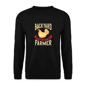chicken breeder rooster hen backyard chickens - Unisex Sweatshirt - black - Front - Alina (178cm) & Michal (187cm)