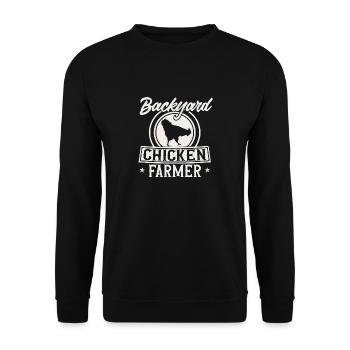 chicken breeder rooster hen backyard chickens - Unisex Sweatshirt - black - Front - Alina (178cm) & Michal (187cm)