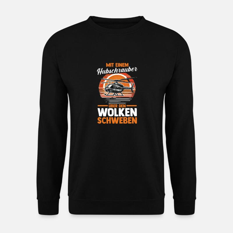 Pilot Helikopter Hubschrauber - Unisex Pullover - Schwarz