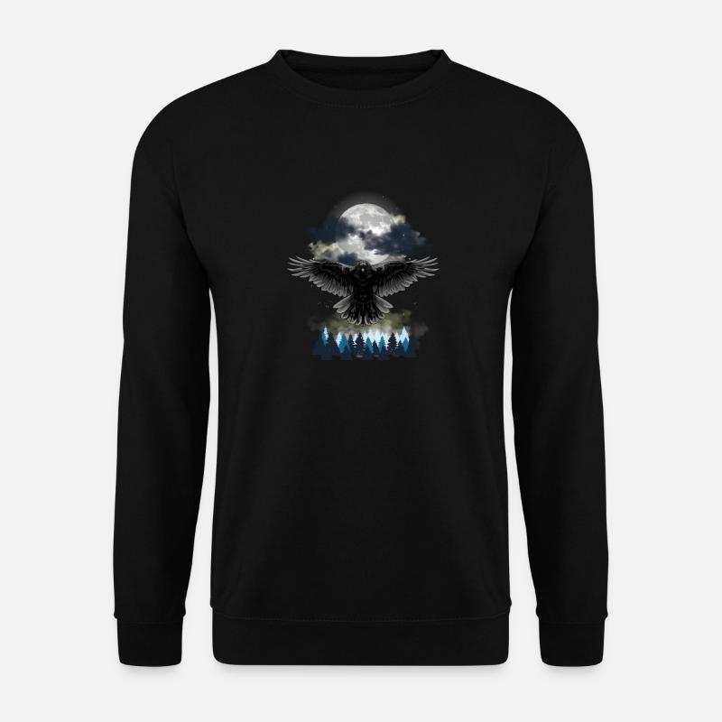 Halloween Rabe Krähe - Unisex Pullover - Schwarz