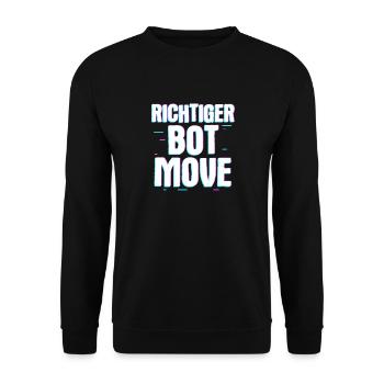 Richtig bot Move – Humour et style de joueur - Sweat-shirt Unisexe - noir - Devant - Alina (178cm) & Michal (187cm)
