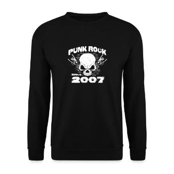 Punk Rock depuis 2007 - Skull Rock Hands 17ème - Sweat-shirt Unisexe - noir - Devant - Alina (178cm) & Michal (187cm)
