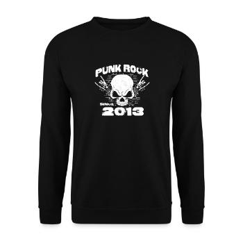 Punk Rock depuis 2013 - Skull Rock Hands 11ème - Sweat-shirt Unisexe - noir - Devant - Alina (178cm) & Michal (187cm)