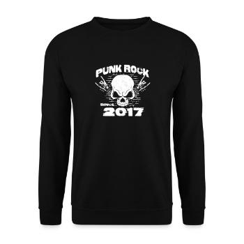 Punk Rock depuis 2017 - Skull Rock Hands 7ème - Sweat-shirt Unisexe - noir - Devant - Alina (178cm) & Michal (187cm)