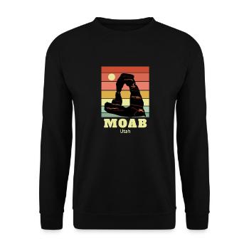 Moab, Utah - Unisex Sweatshirt - black - Front - Alina (178cm) & Michal (187cm)