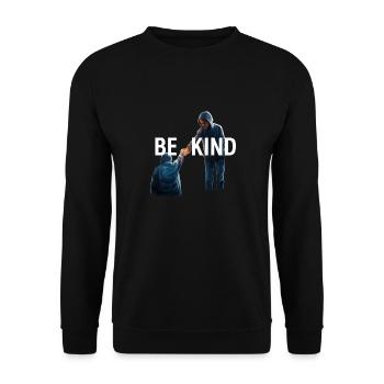 BE KIND - Unisex Sweatshirt - black - Front - Alina (178cm) & Michal (187cm)