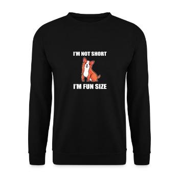 Corgi - Sweat-shirt Unisexe - noir - Devant - Alina (178cm) & Michal (187cm)