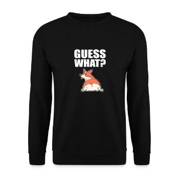 Corgi - Sweat-shirt Unisexe - noir - Devant - Alina (178cm) & Michal (187cm)