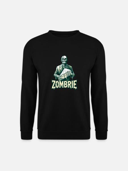 Zombie Zombrie Brie Käse Halloween Zombie Käse - Unisex Pullover - Schwarz