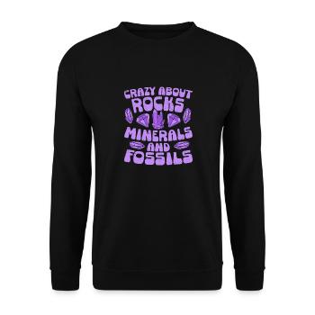 Facilement distrait par la géologie des roches - Sweat-shirt Unisexe - noir - Devant - Alina (178cm) & Michal (187cm)