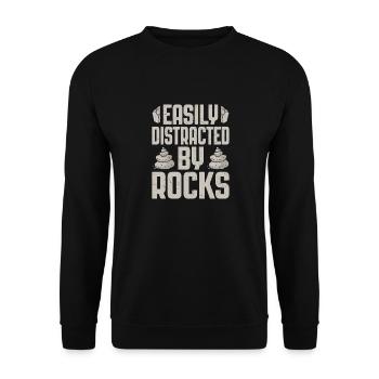 Future Geologist Geology Rock Collector - Unisex Pullover - Schwarz - Vorne - Alina (178cm) & Michal (187cm)