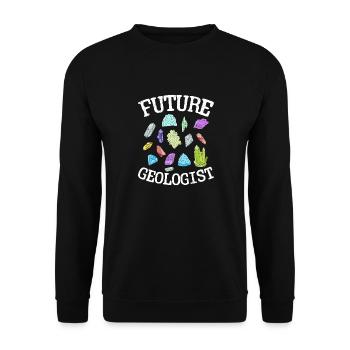 Future Geologist Rock Collector Geology - Unisex Pullover - Schwarz - Vorne - Alina (178cm) & Michal (187cm)