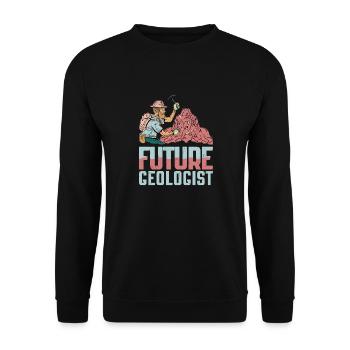 Geologist Noun Geology Rock Collector - Unisex Pullover - Schwarz - Vorne - Alina (178cm) & Michal (187cm)