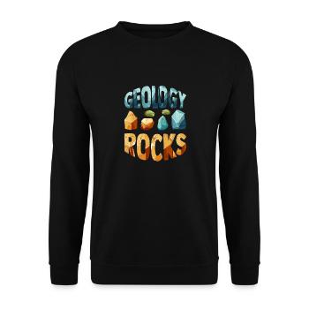 Géologie Roches Collectionneur de roches Géologue - Sweat-shirt Unisexe - noir - Devant - Alina (178cm) & Michal (187cm)