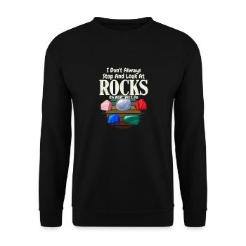 Collecteur de roches Géologue géologue - Sweat-shirt Unisexe - noir - Devant - Alina (178cm) & Michal (187cm)