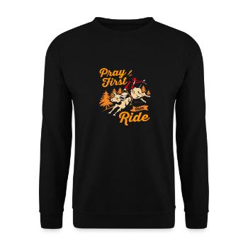 Rodeo - Unisex Sweatshirt - black - Front - Alina (178cm) & Michal (187cm)