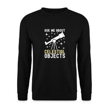 Atronome Astronomy - Unisex Sweatshirt - black - Front - Alina (178cm) & Michal (187cm)