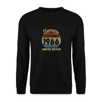 Génial depuis décembre 1966 - Anniversaire - Sweat-shirt Unisexe - noir - Devant - Alina (178cm) & Michal (187cm)
