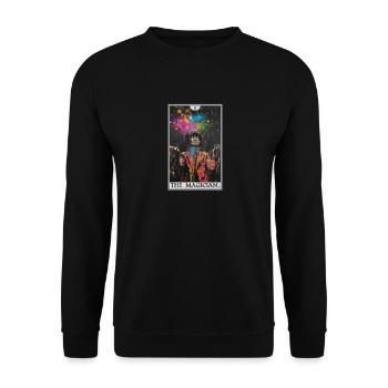 Tarotkarte The Magician Der Magier - Unisex Pullover - Schwarz - Vorne - Alina (178cm) & Michal (187cm)