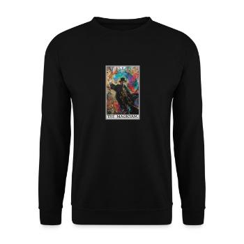 Tarotkarte The Magician Der Magier - Unisex Pullover - Schwarz - Vorne - Alina (178cm) & Michal (187cm)
