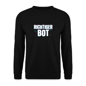 Richtig bot – Humour et style gamer - Sweat-shirt Unisexe - noir - Devant - Alina (178cm) & Michal (187cm)
